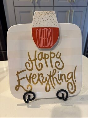 Coton Colors Happy Everything Mini Platter with Stand and Cheers Attachment